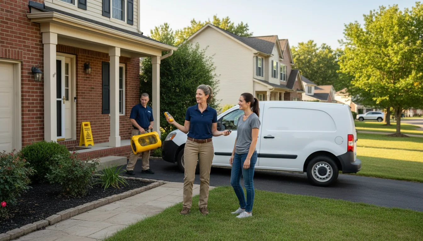 Residential water damage restoration in Chester, IL